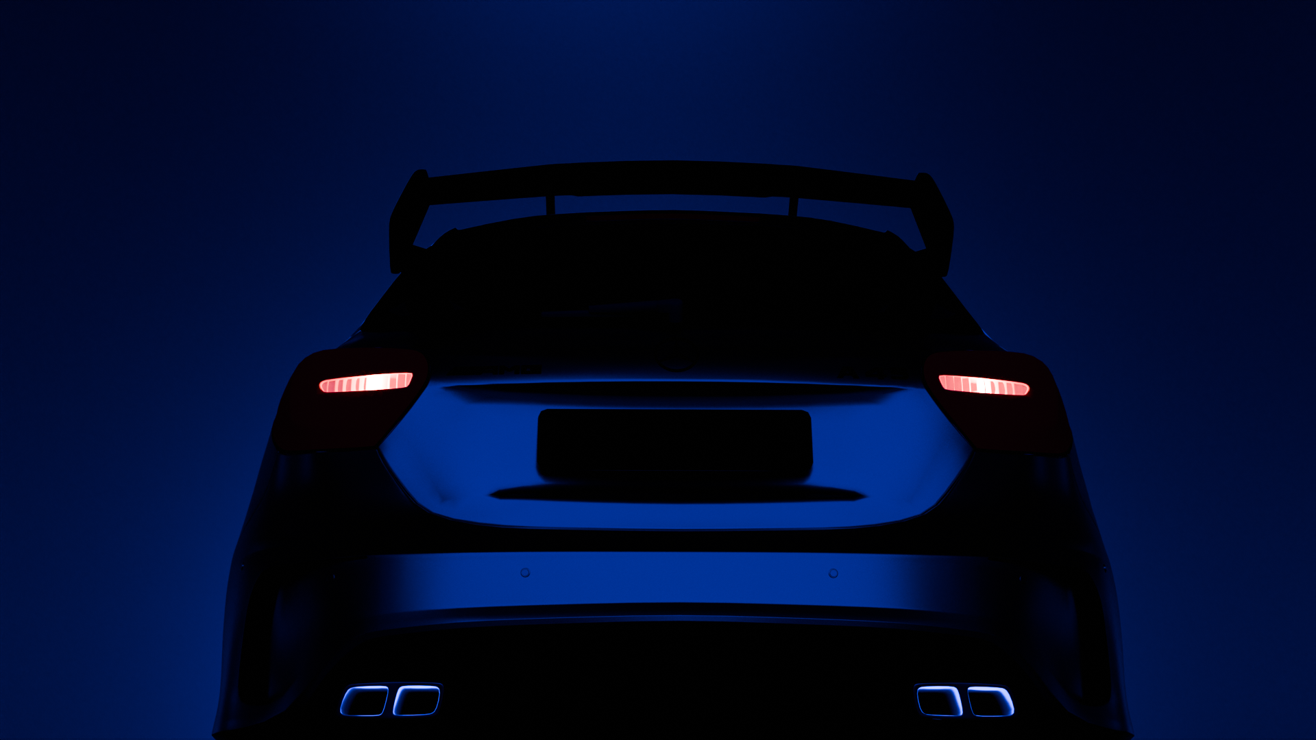 Mercedes A45 AMG vue principale nocturne